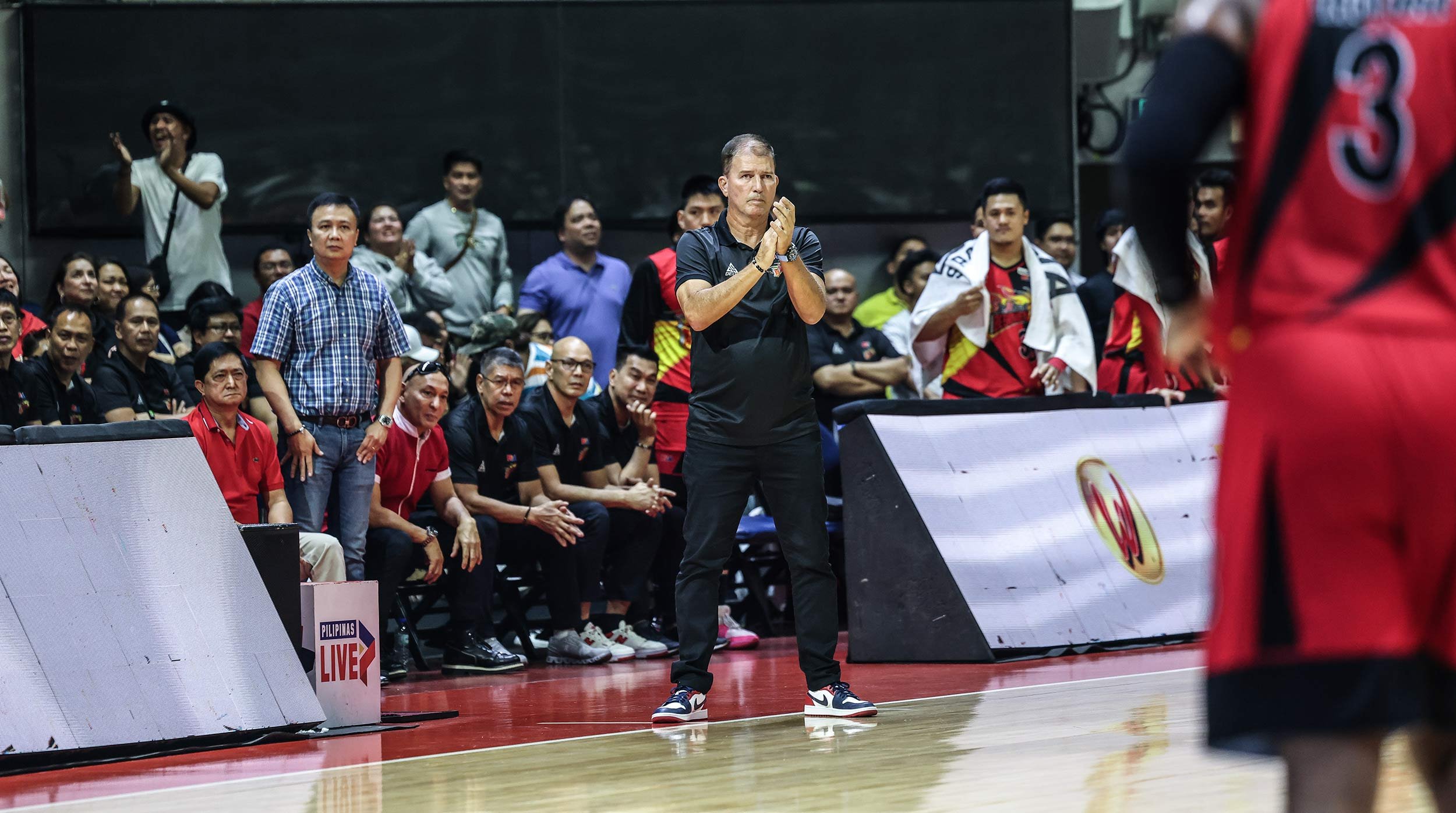 LASER FOCUSED: San Miguel sets up camp earlier than usual